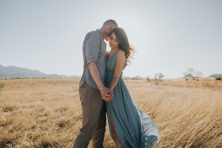 Bride, Engagement, Session, Sonoita, Green, Flowing, Lulu, Dress