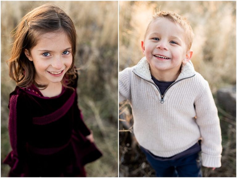 A collection of family photos photos with a chic vibe that blends perfectly with the scenic vistas of Smith Rock in Central Oregon.