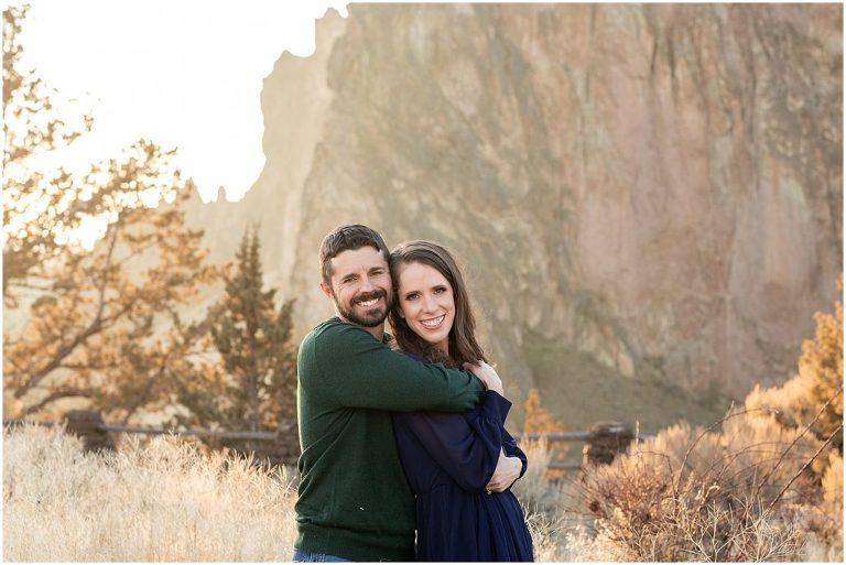 A collection of family photos photos with a chic vibe that blends perfectly with the scenic vistas of Smith Rock in Central Oregon.